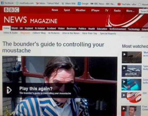 BBC (NATIONAL): THE BOUNDERS GUIDE TO CONTROLLING YOUR MOUSTACHE