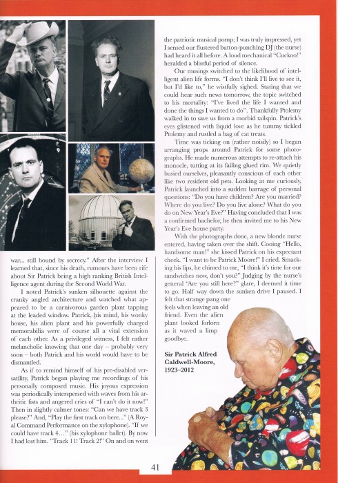 Sir Patric moores last ever interview and obituary by atters attree chap magazine p3